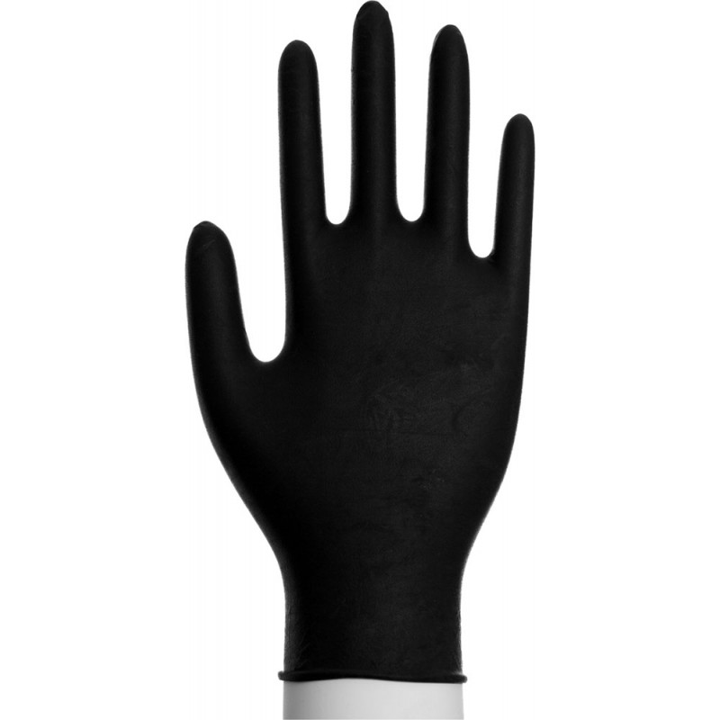 Gants nitrile noirs non poudré à usage unique –