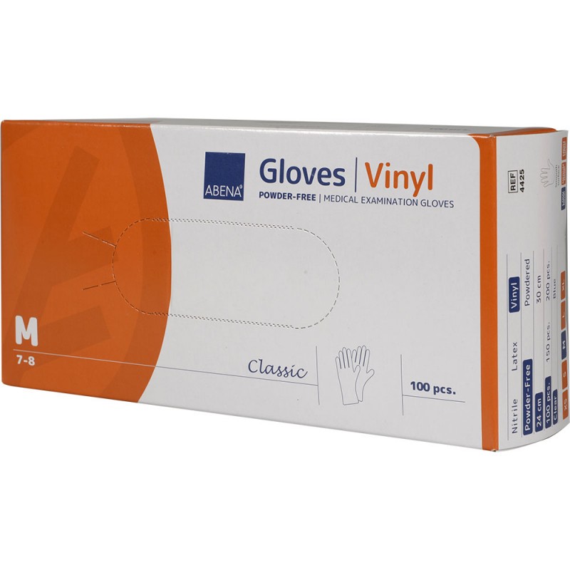 Gants D'examen En Vinyle Transparent Unicare - Sans Latex, Légèrement Poudrés, Boîte De 100 (taille S)