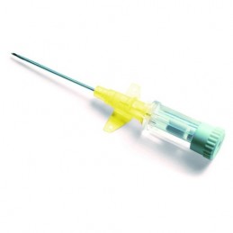 Catheter court à ailettes SURFLO W à ailettes jaune 24G