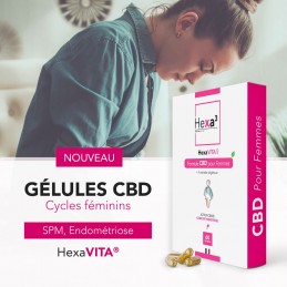 CAPSULES CBD CONFORT MENSTRUEL – FORMULE FEMME HEXAVITA®