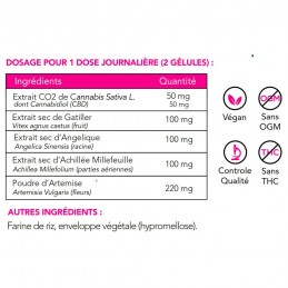 CAPSULES CBD CONFORT MENSTRUEL – FORMULE FEMME HEXAVITA®