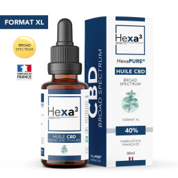 Huile CBD Bio 40% Broad Spectrum 30 ml HEXAPURE®