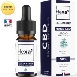Huile CBD Bio 50% Broad Spectrum 30 ml HEXAPURE®