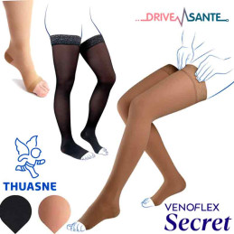 Bas de contention Pieds Ouvert Venoflex® Secret Semi-Transparent Classe 2