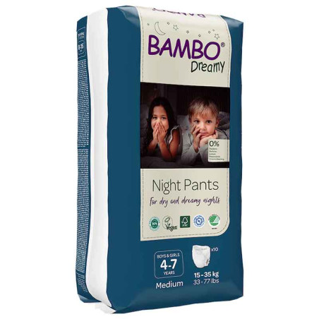 Couches bébé de nuit 15 à 35 kg - Bambo Dreamy - Sachet de 10