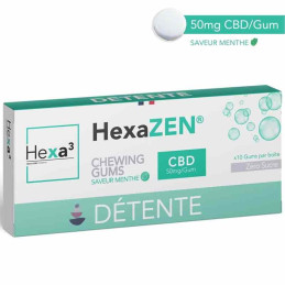 Chewing-gums CBD 50 mg Menthe - HEXA3®