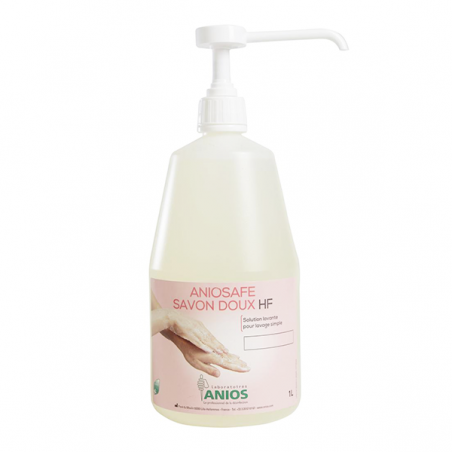 Savon doux ANIOSAFE ANIOS - Usage fréquent - Flacon pompe de 1 litre